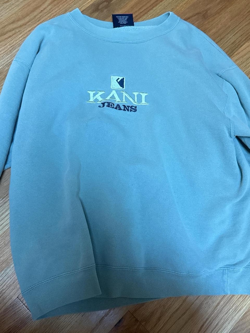 Karl Kani Light Blue Embroidered Logo Crewneck Sweatshirt
